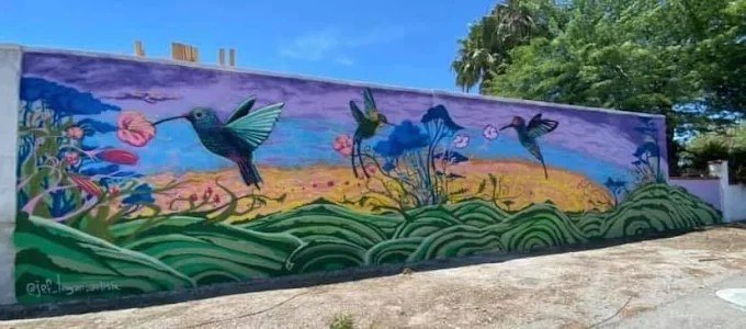 Hummingbird mural